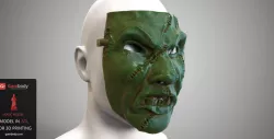 Chaos Space Marine Mask for 3D Printing | Static