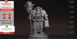 Chaplain 40k 3D Printing Figurine | Assembly