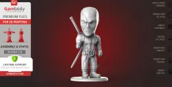 Chibi Deadpool 3D Printing Figurine | Assembly