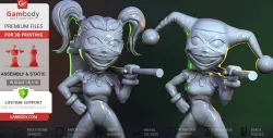 Chibi Harley Quinn 3D Printing Miniature | Assembly