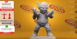 Chubby Wolverine 3D Printing Figurine | Assembly
