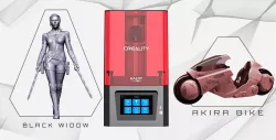 Creality Resin 3D Printer + Akira Bike + Black Widow