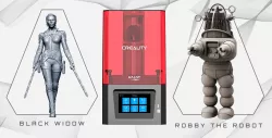 Creality Resin 3D Printer + Black Widow + Robby the Robot