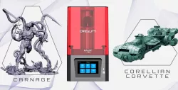 Creality Resin 3D Printer + Carnage + Corellian Corvette