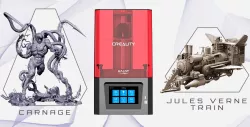 Creality Resin 3D Printer + Carnage + Jules Verne Train Locomotive