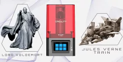 Creality Resin 3D Printer + Lord Voldemort + Jules Verne Train Locomotive
