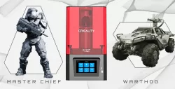 Creality Resin 3D Printer + Master Chief + Warthog M12B
