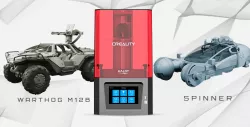 Creality Resin 3D Printer + Police Spinner + Warthog M12B