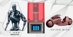 Creality Resin 3D Printer + T-800 Endoskeleton + Akira Bike