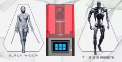 Creality Resin 3D Printer + T-800 Endoskeleton + Black Widow