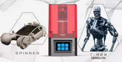 Creality Resin 3D Printer + T-800 Endoskeleton + Police Spinner