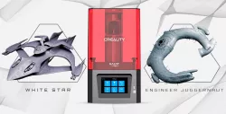 Creality Resin 3D Printer + White Star + Engineer Juggernaut