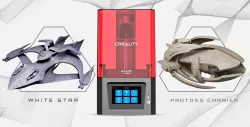 Creality Resin 3D Printer + White Star + Protoss Carrier