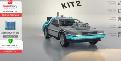DeLorean 3D Printing Model | Assembly Kit 2: Engines, Mr Fusion, Active Suspension