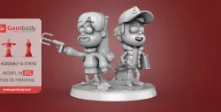 Dipper and Mabel 3D Printing Figurines | Assembly