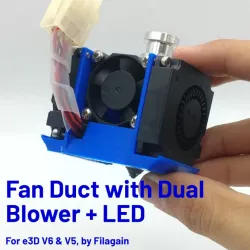 E3D V5 V6 FAN DUCT WITH BLOWER AND LED LIGHT