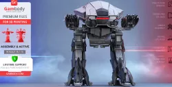 ED-209 (2014) 3D Printing Model | Assembly + Action