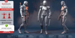 Female Shepard 3D Printing Figurine | Assembly
