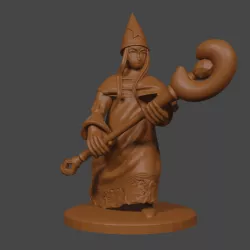 Final Fantasy Tactics inspired, female Time Mage, Tabletop DnD miniature,