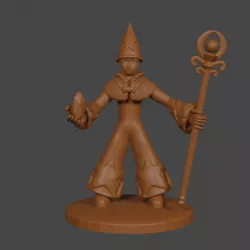 Final Fantasy Tactics inspired, male Time Mage, Tabletop DnD miniature,