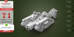 Flamethrower Tank 3D Printing Model | Assembly