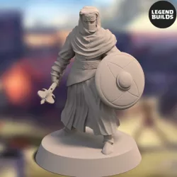 FREE – Night’s Cult Follower With Mace – Pose 1 – 3D printable miniature – STL file