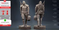 Geralt of Rivia 3D Printing Figurine | Assembly