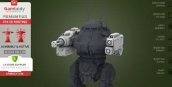 Guns Pack for UrbanMech 3D Printing Models | Assembly