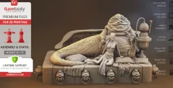 Jabba The Hutt & Leia 3D Printing Figurines in Diorama | Assembly
