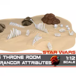 Jabbas Throne Room - Set 9a - Rancor Cave Attributes 1-12 scale