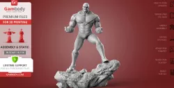 Jiren Dragon Ball Super 3D Printing Figurine | Assembly