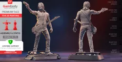 Johnny Silverhand 3D Printing Figurine | Assembly