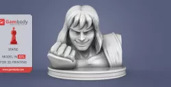 Ken Masters Bust 3D Printing Miniature | Static