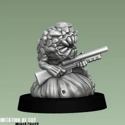 Killer rockworm with a shotgun *FREE miniature