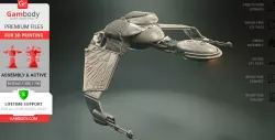Klingon Bird-of-Prey 3D Printing Model | Assembly + Action