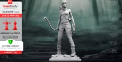 Lara Croft 3D Printing Figurine | Assembly