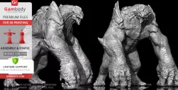 Leatherback Kaiju 3D Printing Figurine | Assembly