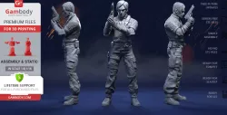 Leon Kennedy 3D Printing Figurine | Assembly