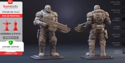 Marcus Fenix 3D Printing Figurine | Assembly