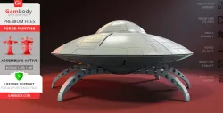 Martian Flying Saucer 3D Printing Model | Assembly + Action