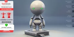 Marvin The Paranoid Android 3D Printing Model | Assembly