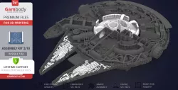 Millennium Falcon Interior 3D Printable Parts Kit 4: Mandibles, Engine and Quad Laser