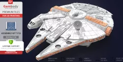 Millennium Falcon Tracery, Docking Ring, Decor 3D Printable Exterior Parts Kit 4