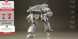MWO Bushwacker 3D Printing Model | Assembly + Active