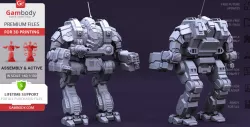 MWO Cataphract 3D Printing Model | Assembly + Action