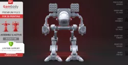 MWO Classic MadCat 3D Printing Model | Assembly + Action
