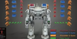 MWO King Crab Guns for 3D Printing