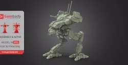 MWO Locust 3D Printing Model | Assembly + Action