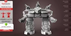 MWO Omega 3D Printing Model | Assembly + Action