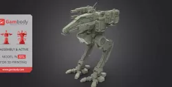 MWO Raven 3D Printing Model | Assembly + Action